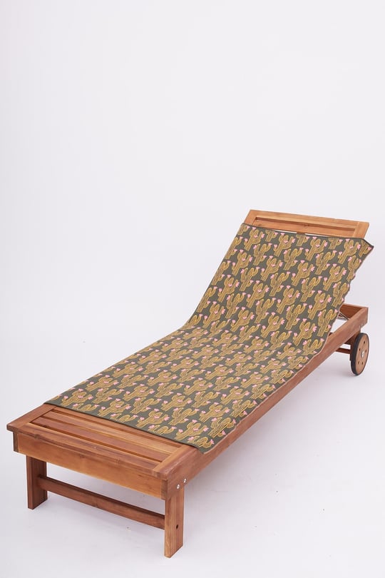 Peraluna CACTUS CANDY BEACH COVER Kaktüs Desenli Pamuklu Triko Plaj Örtüsü 75X150 CM - Yeşil/Multi