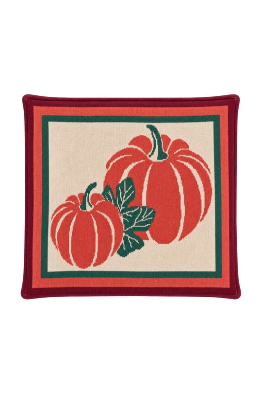 Peraluna Flying Pumpkin Bebek Yastık Kılıfı, Balkabağı Desenli Bebek Yastık Kılıfı - Bej Multi