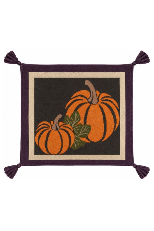 Peraluna Flying Pumpkin Yastık Kılıfıi, Balkabağı Temalı Yastık Kılıfı - Koyu Antrasit