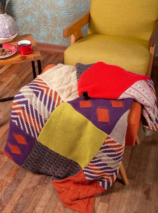 Peraluna Özel Tasarım Patch TV Battaniyesi 114x168 CM - MULTI RENK