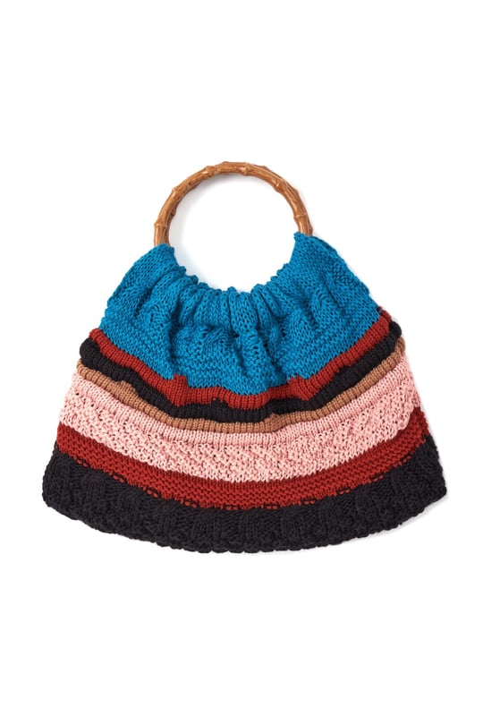 Peraluna JOI BAG Round Handle Womens Knitwear Bag - Multicolor