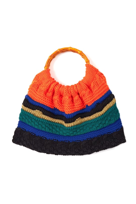 Peraluna JOI BAG Round Handle Womens Knitwear Bag - Multicolor