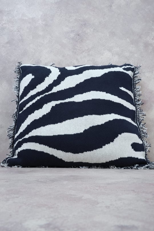 Peraluna ZEBRA PILLOW %100 Organik Pamuk Triko Yastık Lacivert
