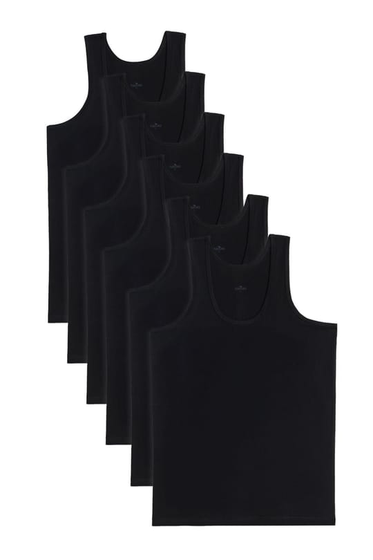 6 Adet Compact Penye Siyah Erkek Atlet %100 Pamuk Standart Fit Normal Kesim 6'lı Paket