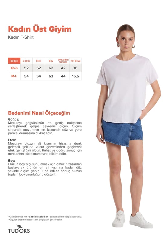 Kadın Relax Fit Modal Kumaş Basic Bisiklet Yaka Beyaz Tişört