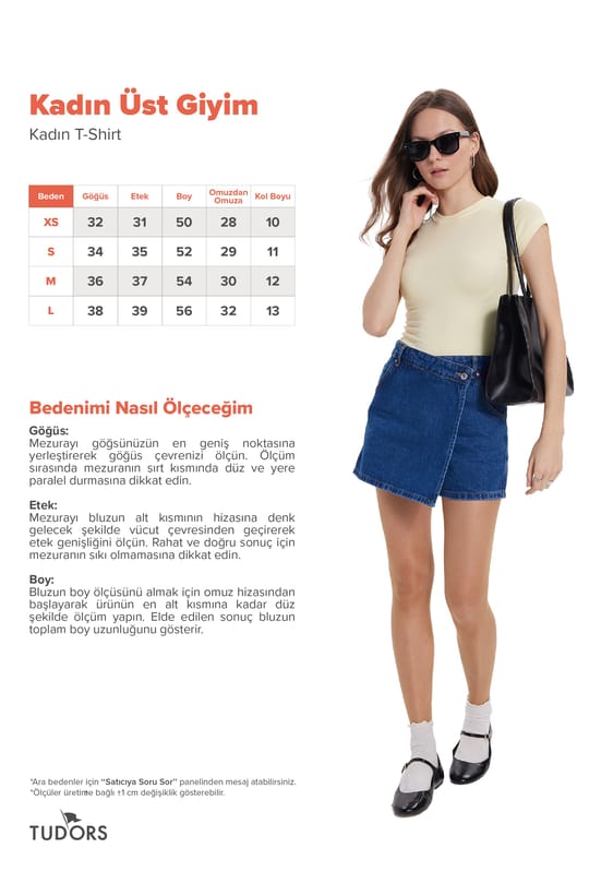Kadın Slim Fit Dar Kesim Bisiklet Yaka Viskon Kumaş Ultra Soft Sarı Tişört