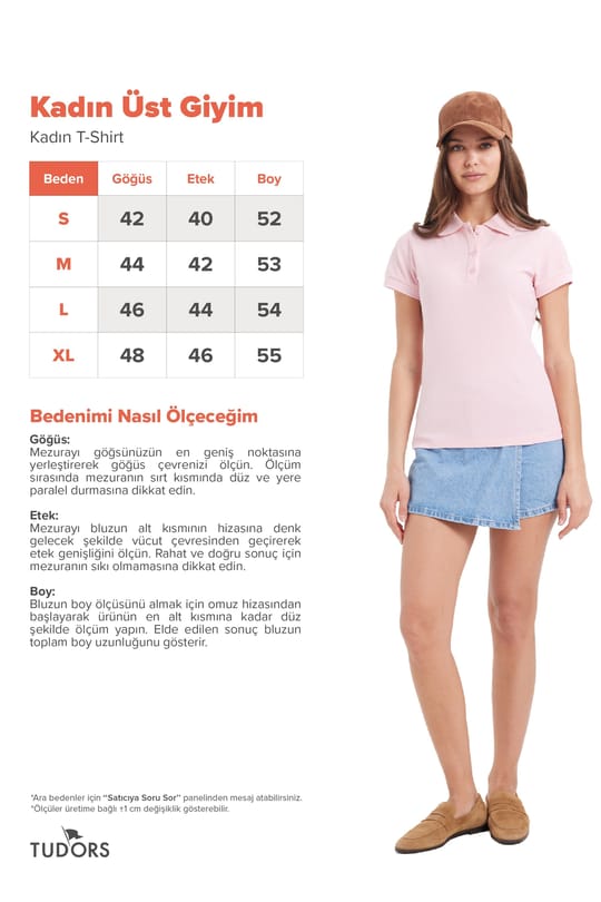 Kadın Slim Fit Dar Kesim %100 Pamuk Polo Yaka Pembe Pike Tişört 