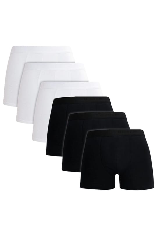 Erkek 6lı Pamuklu Likralı Esnek Kumaş Premium Seri Boxer