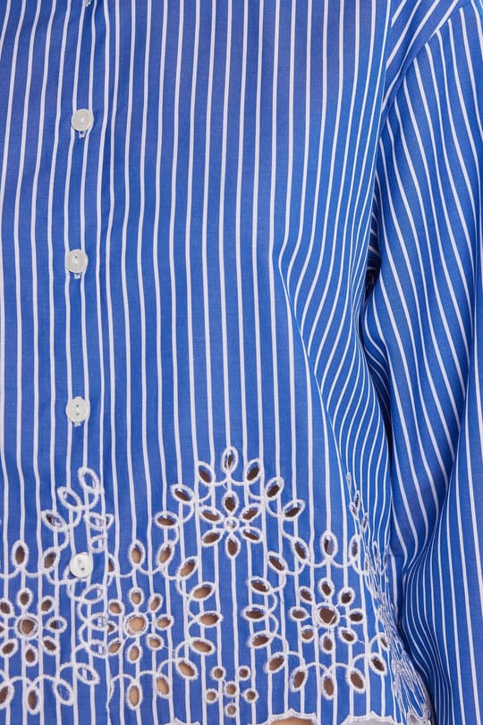 Kadın Slim Fit Dar Kesim Desenli Uzun Kollu Klasik Yaka Gömlek