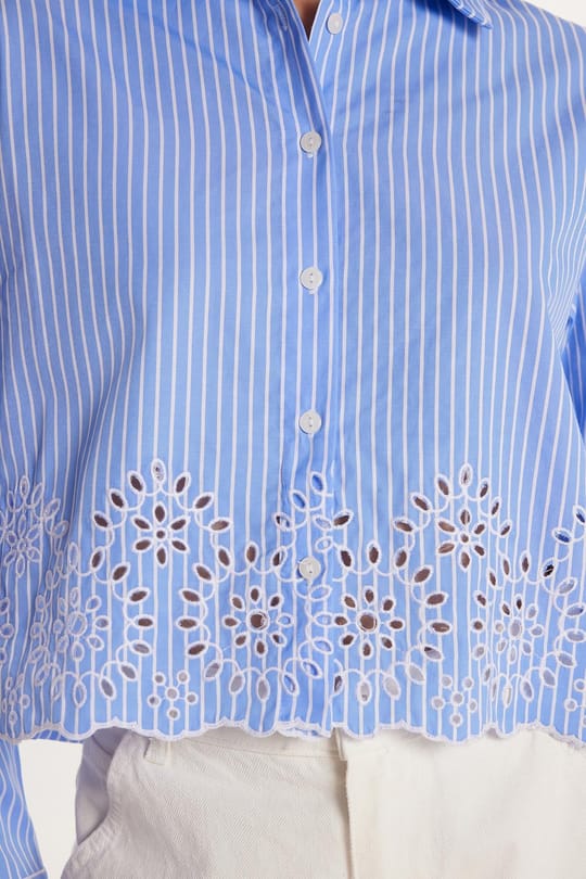 Kadın Slim Fit Dar Kesim Desenli Uzun Kollu Klasik Yaka Gömlek