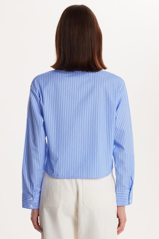 Kadın Slim Fit Dar Kesim Desenli Uzun Kollu Klasik Yaka Gömlek