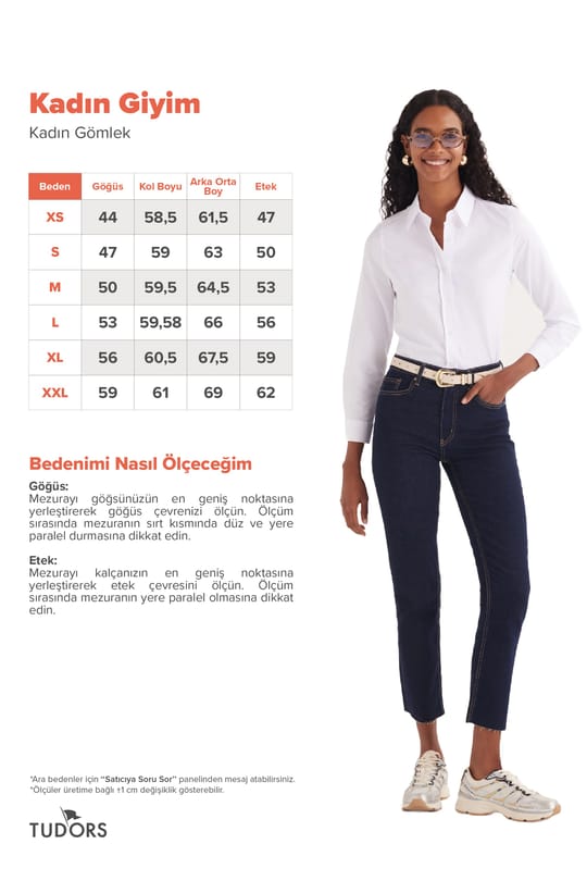 Kadın Slim Fit Dar Kesim Uzun Kollu Pamuklu Vücuda Oturan Dokulu Beyaz Basic Gömlek