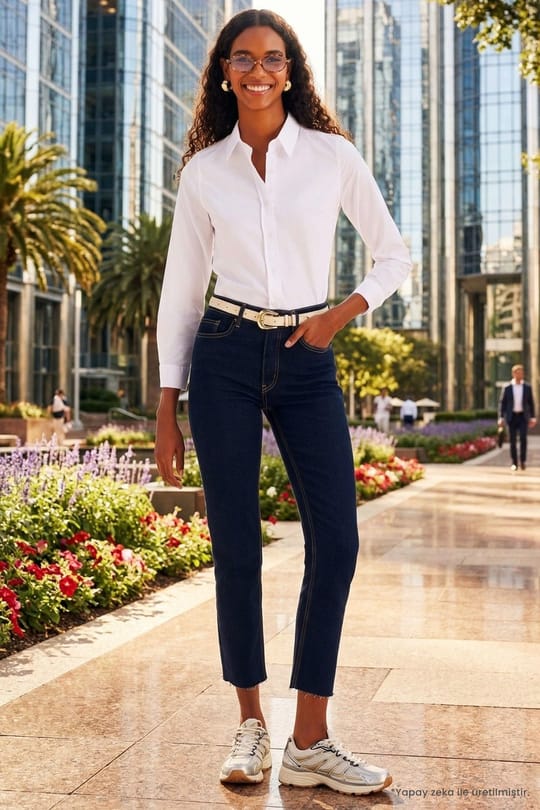 Kadın Slim Fit Dar Kesim Uzun Kollu Pamuklu Vücuda Oturan Dokulu Beyaz Basic Gömlek