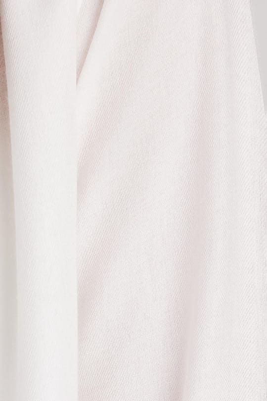 Kadın Slim Fit Düğmeli Yaka Kışlık Yün Viskon Düz Beyaz Gömlek