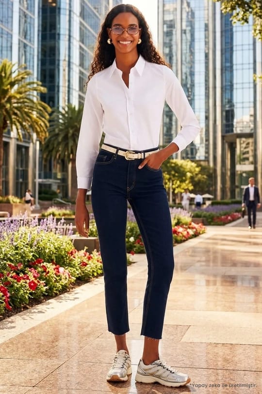 Kadın 2li Paket Beyaz Slim Fit Dar Kesim Uzun Kollu Pamuklu Vücuda Oturan Dokulu Basic Gömlek