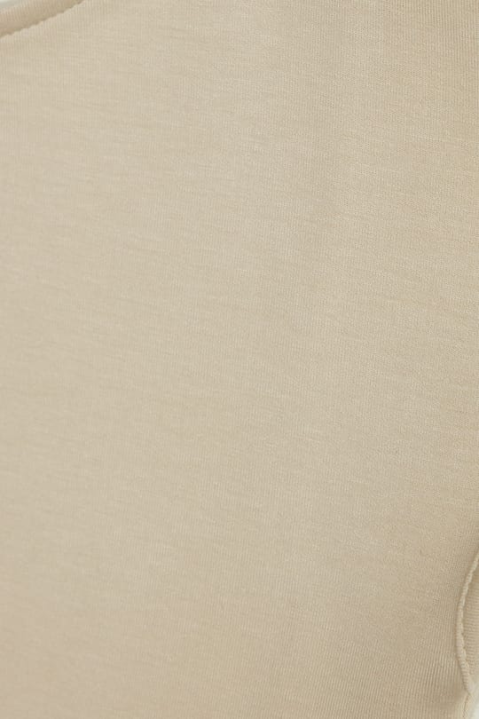 Kadın Slim Fit Dar Kesim Kısa Kollu Kayık Yaka Bej  Bluz