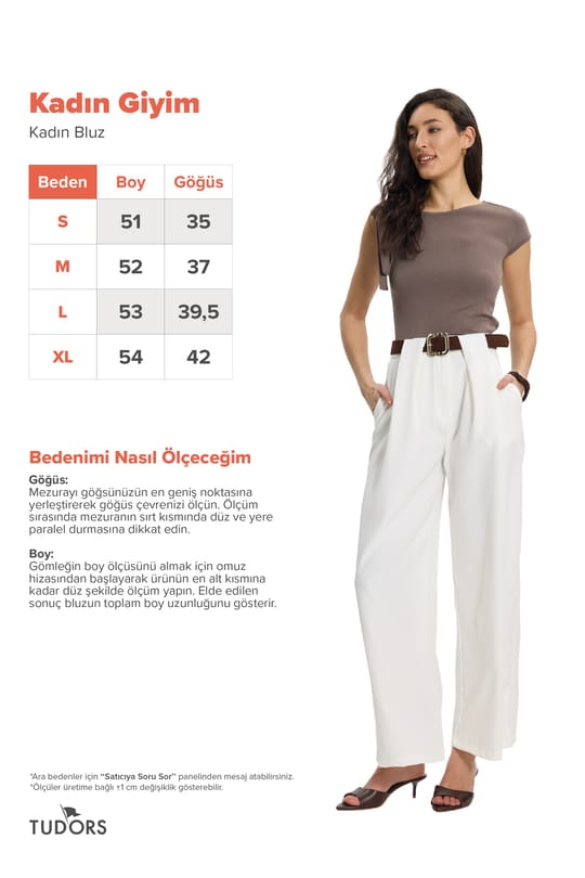 Kadın Slim Fit Dar Kesim Kısa Kollu Kayık Yaka Kahverengi Bluz