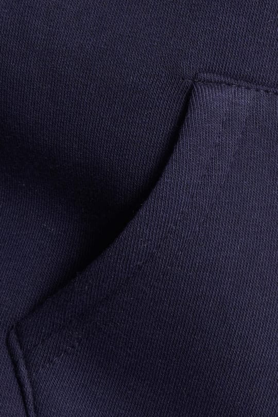 Kadın Slim Fit Dar Kesim Pamuklu Çift Çepli Kapüşonlu Fermuarlı Lacivert Hırka