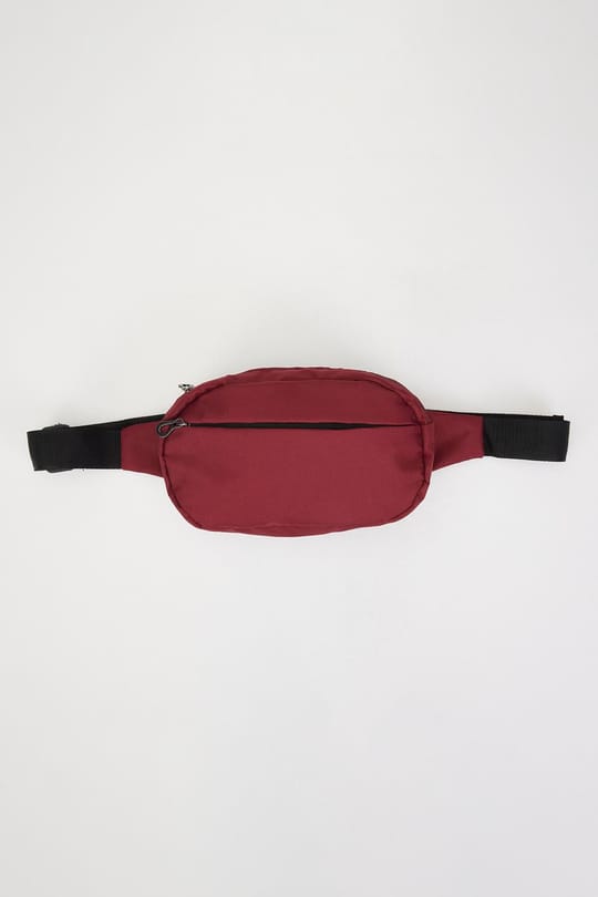 Unisex 2 Bölmeli Bordo Omuz ve Bel Çantası
