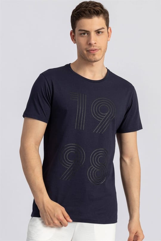 CREW NECK PRINT SHORT SLV T-SHIRT 81/1  TİŞÖRT SLIM FIT T-SHIRT