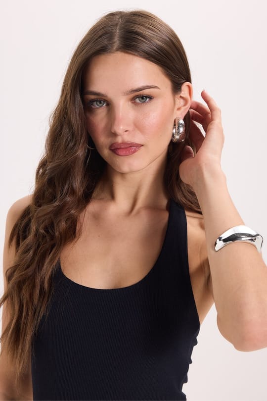Kadın Slim Fit Dar Kesim Pamuklu Halter Yaka Kaşkorse Lacivert Crop