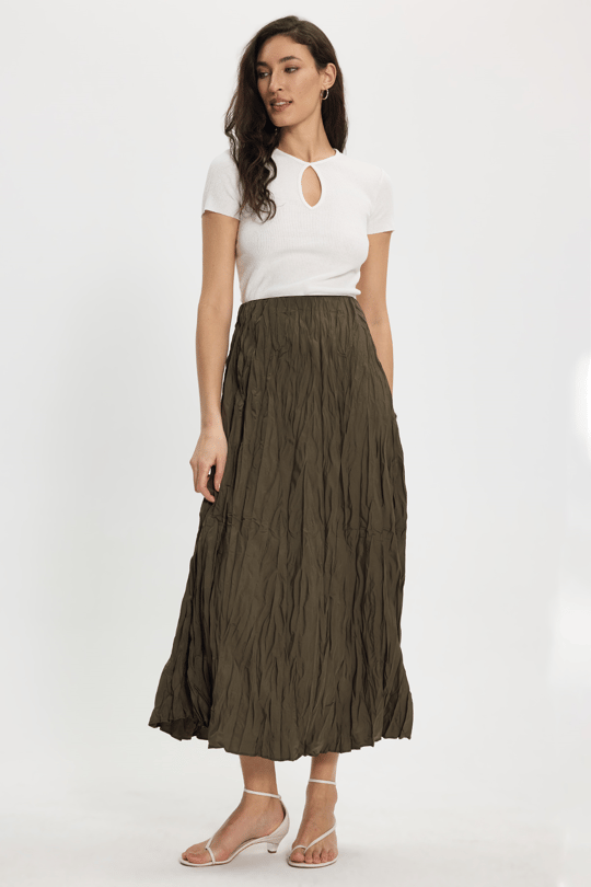 Kadın Slim Fit Dar Kesim %100 Pamuk Bisiklet Yaka Kısa Kol Ekru Crop