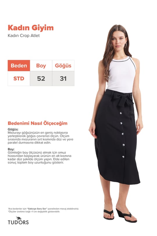 Kadın Slim Fit Dar Kesim Pamuklu Askılı Bisiklet Yaka Biyeli Beyaz Crop Atlet