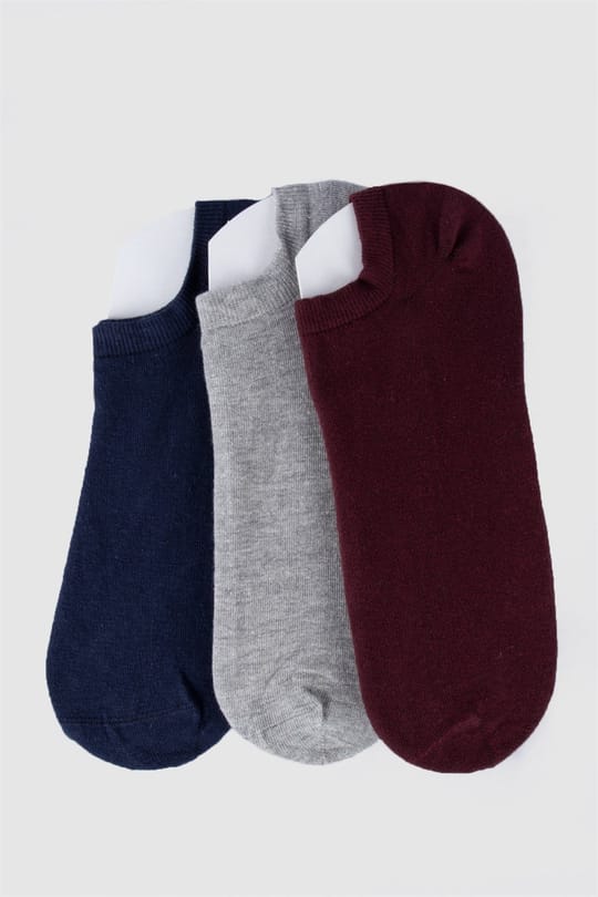 3'lü Düz Kısa Erkek Çorap