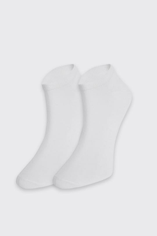 2'li Beyaz Patik Erkek Çorap