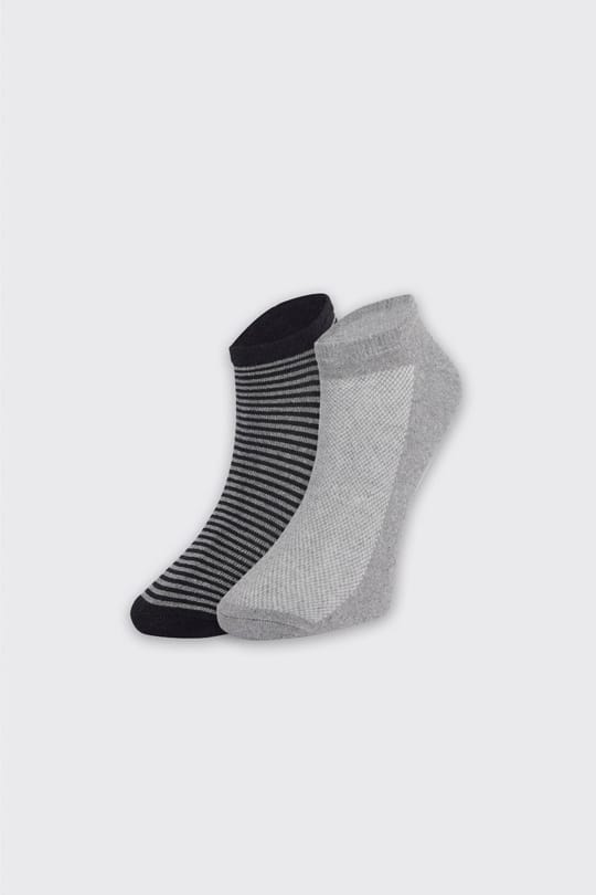 2'li Desenli Patik Erkek Çorap