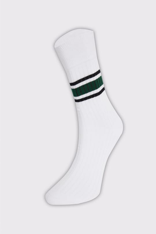 Unisex Çizgili Kolej Tenis Çorabı