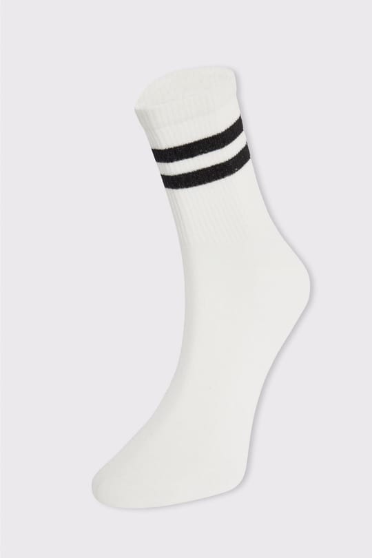 Unisex Çizgili Kolej Tenis Çorabı