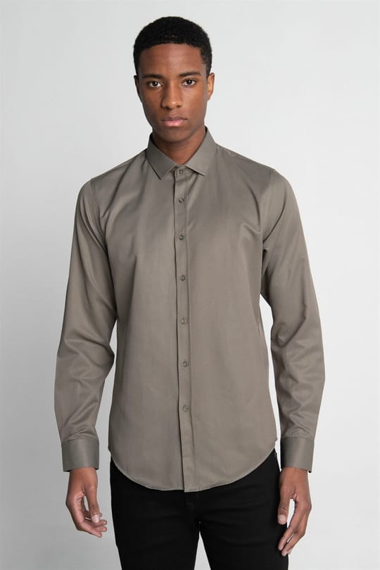 Slim Fit Armürlü Erkek Gömlek