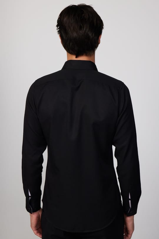Slim Fit Uzun Kollu Düğmeli Yaka Pamuklu Kolay Ütü Düz Erkek Gömlek