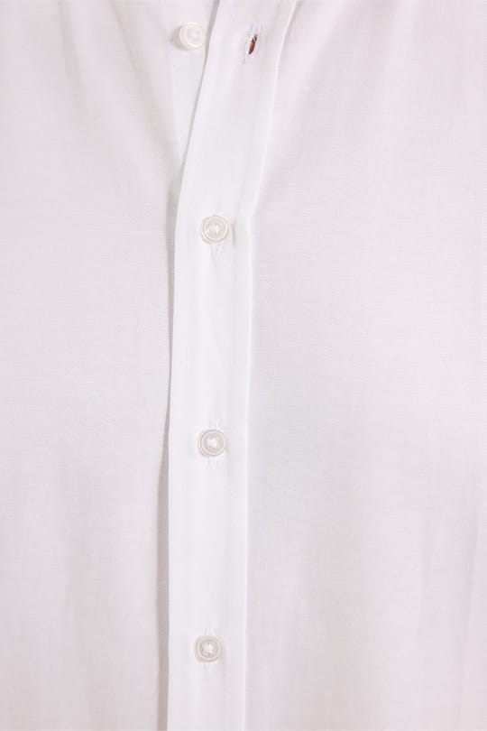 Erkek Slim Fit Dar Kesim Uzun Kollu Pamuklu Kolay Ütülenebilir Beyaz Düğmeli Yaka Gömlek