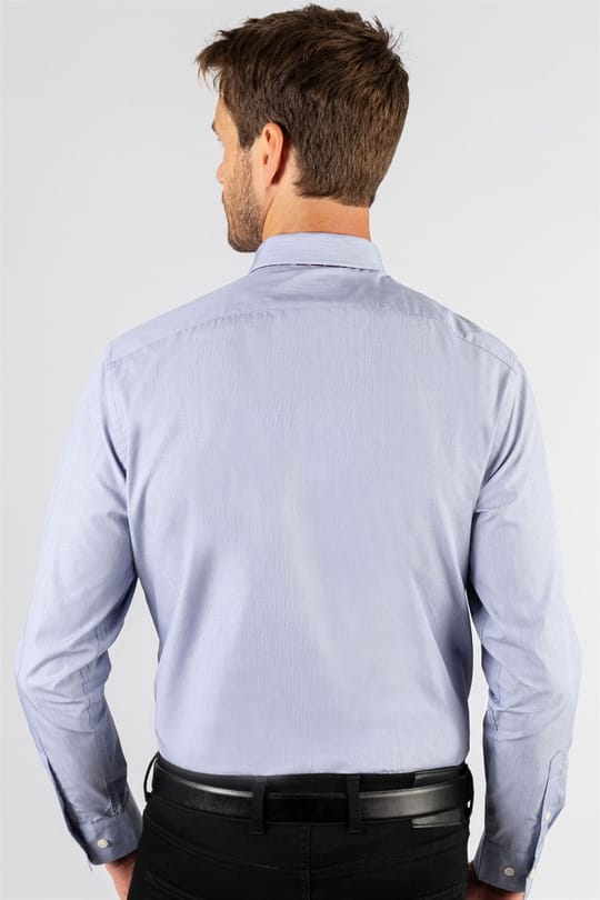 Slim Fit Uzun Kollu Premium Seri %100 Cotton Erkek Mavi Gömlek