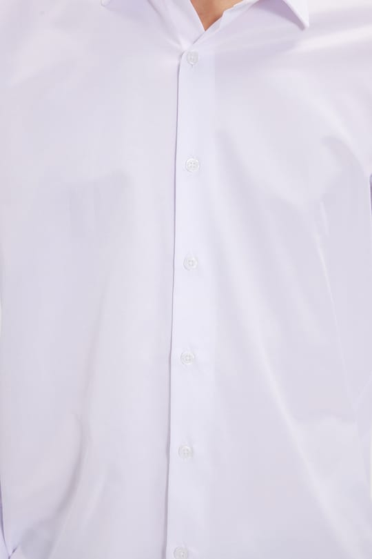 Slim Fit Kolay Ütü Teri Emen Nefes Alan Doku Kravatlık Dört Mevsim  Erkek Gömlek