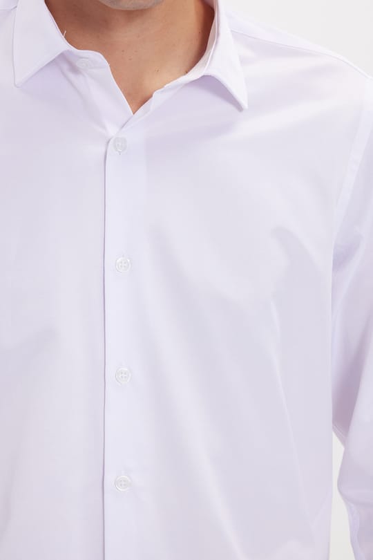 Slim Fit Kolay Ütü Teri Emen Nefes Alan Doku Kravatlık Dört Mevsim  Erkek Gömlek