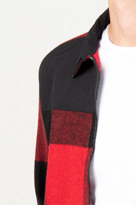 Slim Fit Uzun Kollu Kışlık Oduncu Fermuarlı Parçalı Erkek Gömlek