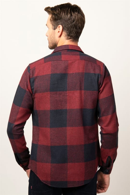 Slim Fit Uzun Kollu Kışlık Oduncu Ekoseli Erkek Gömlek