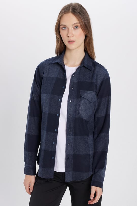 Slim Fit Uzun Kollu Kışlık Oduncu Ekoseli Unisex Gömlek