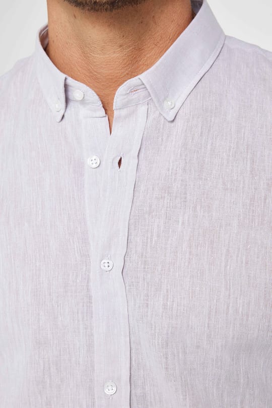 Erkek Slim Fit Dar Kesim Uzun Kollu Keten Premium Seri Düğmeli Yaka Spor Kum Renk Gömlek
