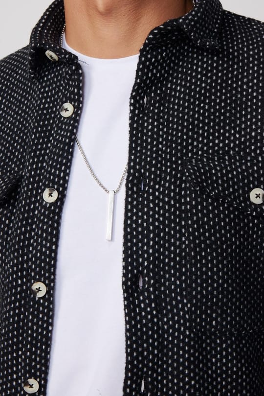 Erkek Slim Fit Dar Kesim Uzun Kollu Çizgili Çift Cepli Kışlık Oduncu Gömlek