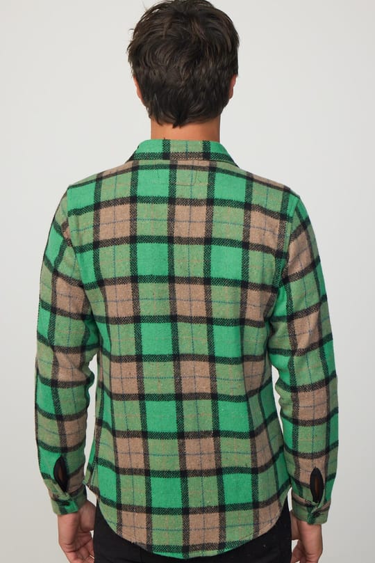Erkek Slim Fit Dar Kesim Uzun Kollu Kareli Kışlık Oduncu Gömlek