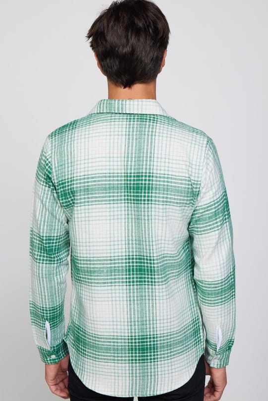 Erkek Slim Fit Dar Kesim Uzun Kollu Kareli Kışlık Oduncu Gömlek