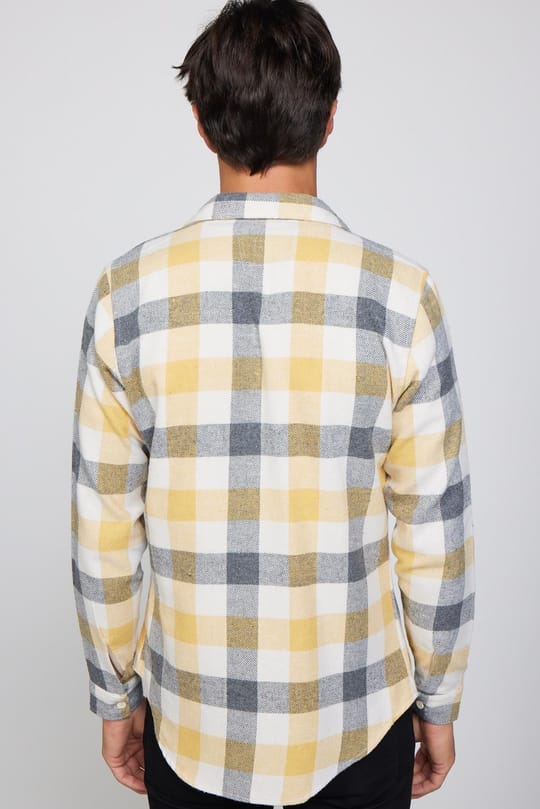 Erkek Slim Fit Dar Kesim Uzun Kollu Kareli Kışlık Oduncu Gömlek
