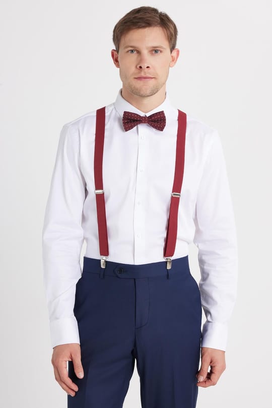 Erkek Slim Fit  Premium Likralı Pamuk Saten Beyaz Gömlek