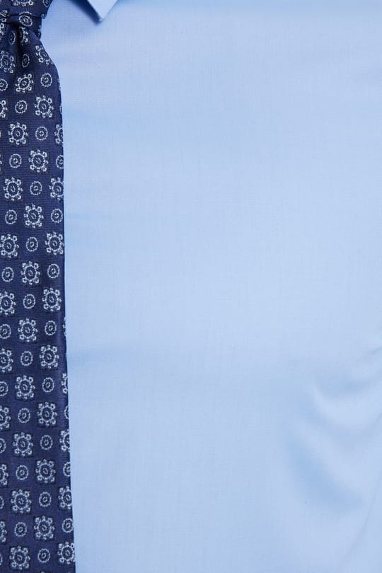 Erkek Slim Fit Non-Iron Pamuklu Ütü Gerektirmez Açık Mavi Gömlek
