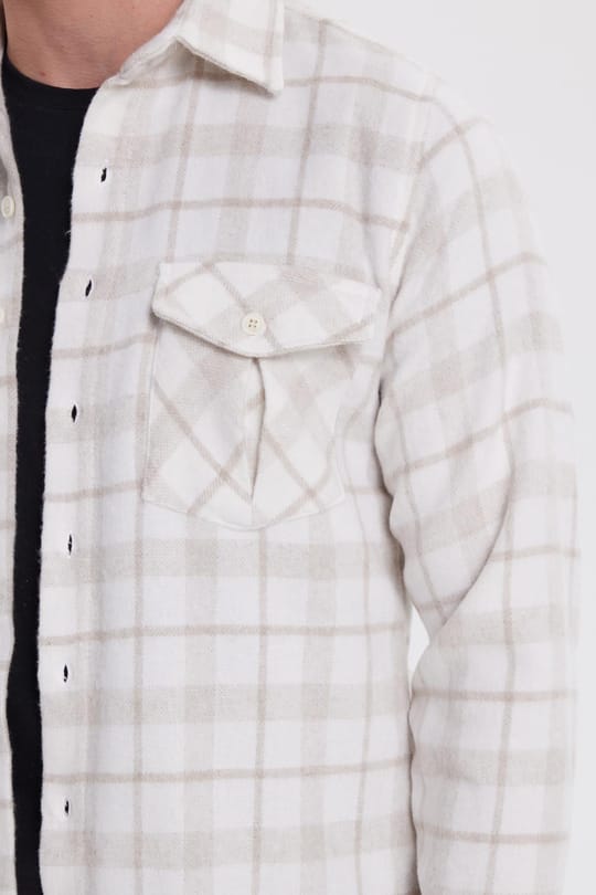 Erkek Slim Fit Dar Kesim Kareli Tek Cepli Oduncu Gömlek