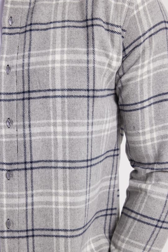 Erkek Slim Fit Dar Kesim Kareli Kışlık Oduncu Gömlek
